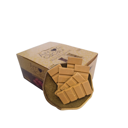 Caixa de Embarque contendo 18 displays com 6 barrinhas de Belga de Caramelo de 20 gr